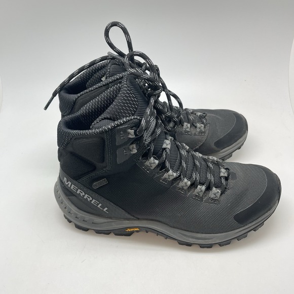 Merrell Thermo Cross 2 Mid Boots Mens 8 Black Waterproof Hiking Shoes J90029 - Picture 1 of 9